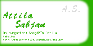 attila sabjan business card